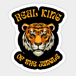 real king of the jungle tiger design Sticker